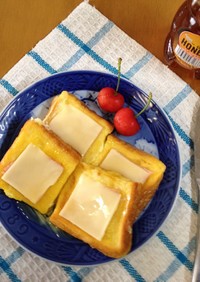 栄養オイルフレンチトースト◎ハムチーズ
