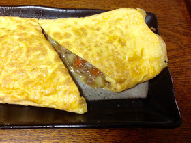 すき焼きのたれで★具だくさんオムレツ