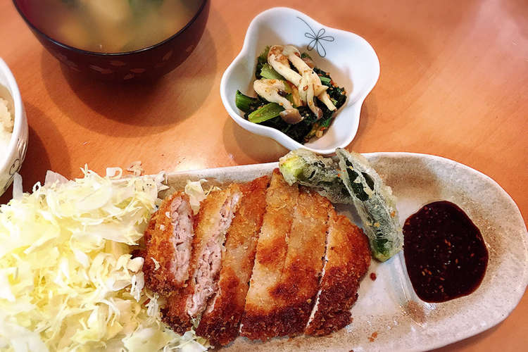 衣も簡単切り落とし肉でミルフィーユ豚カツ レシピ 作り方 By あいりんにゃん クックパッド