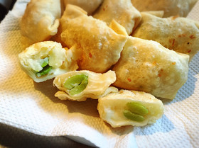そら豆ポテトチーズ揚げ