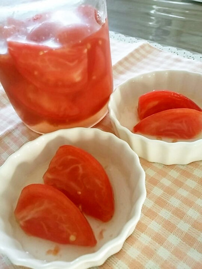 健康に酢トマトも美味しいね～♪の写真