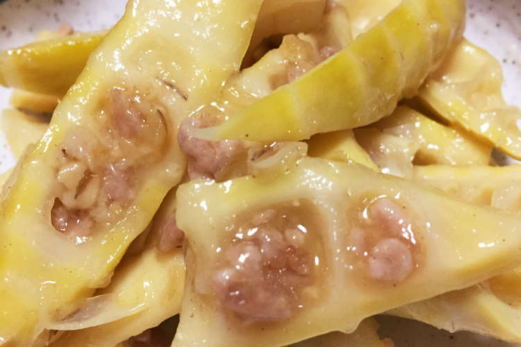タケノコと豚ひき肉の味噌炒め レシピ 作り方 By ツブクラママ クックパッド 簡単おいしいみんなのレシピが349万品