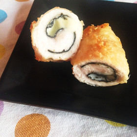 お弁当に☆簡単ささみの海苔チーズ巻き