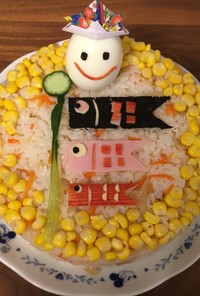 こどもの日⭐︎こいのぼりお寿司ケーキ