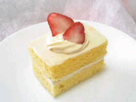 レンジで簡単☆ふわふわスポンジケーキ
