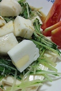 水菜としらすの豆腐サラダ