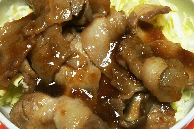 豚バラ生姜焼き たれマヨキャベツ レシピ 作り方 By バニにゃー クックパッド 簡単おいしいみんなのレシピが358万品