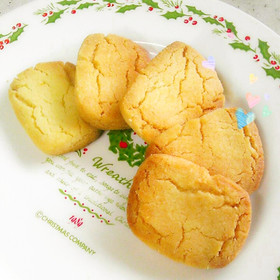 トースターでバター無しさくほろクッキー♥
