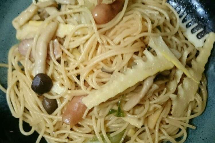 ヨシダグルメのタレで簡単 筍の和風パスタ レシピ 作り方 By ふゆみんママ クックパッド 簡単おいしいみんなのレシピが349万品