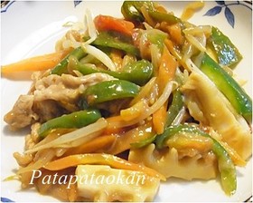 豚肉とタケノコのチンジャオロース風