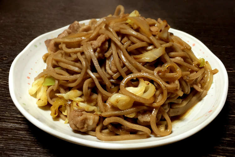 新開地名物 日本蕎麦の そば焼き レシピ 作り方 By あひる課長 クックパッド 簡単おいしいみんなのレシピが361万品