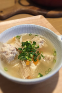 中華風鶏団子スープ♪( ´▽｀)
