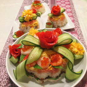 ちらし寿司ケーキ♡ひな祭り♡誕生日にも♡