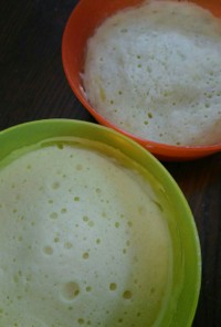 【離乳食】薄力粉で豆乳蒸しパン★レンチン
