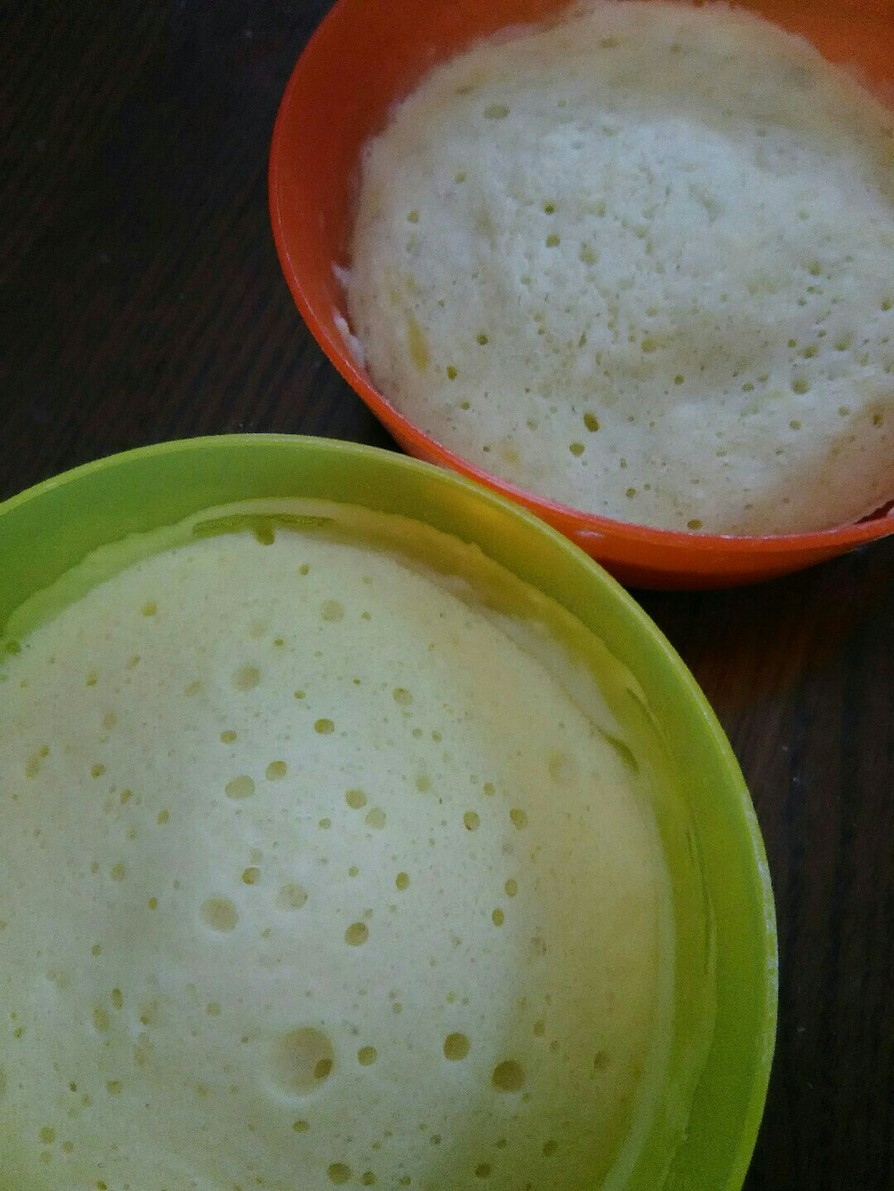 【離乳食】薄力粉で豆乳蒸しパン★レンチンの画像