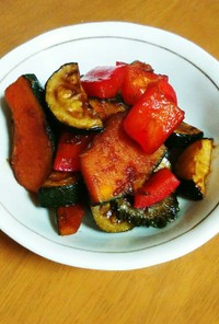色々野菜のバルサミコ炒め(減塩レシピ）
