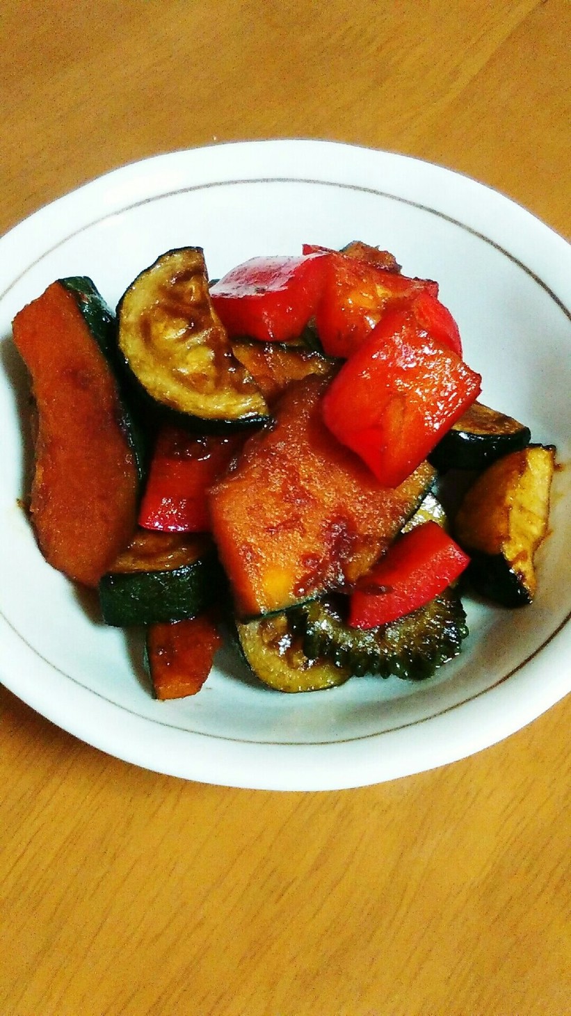 色々野菜のバルサミコ炒め(減塩レシピ）の画像