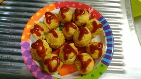 BD.VDにたこ焼き器でプチオムライス♪
