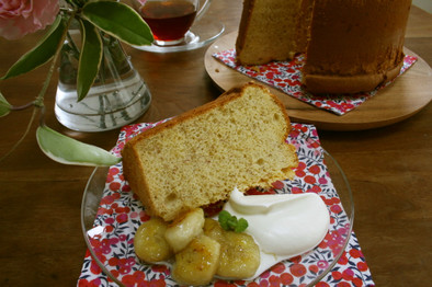 バナナシフォンケーキの写真