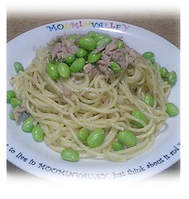 枝豆とツナの簡単スパゲティーの画像