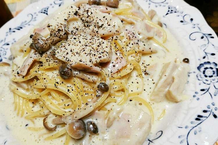 サラダチキンとしめじのクリームパスタ レシピ 作り方 By 4zcar クックパッド 簡単おいしいみんなのレシピが360万品