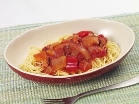 圧力鍋でつくるたこのラタトゥイユ風パスタ