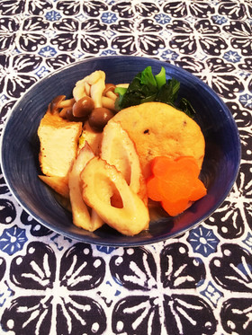 ちくわとがんもと厚揚げの煮物