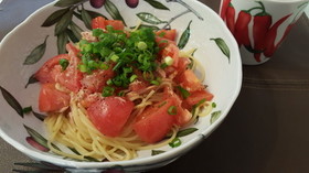 美肌に!トマトの和風冷製パスタ