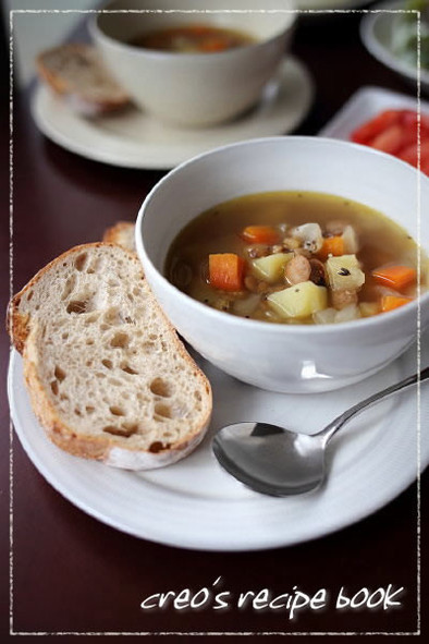 staub使用＊チョリソーと野菜のスープの写真