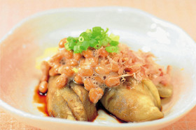 焼きナスの納豆和え