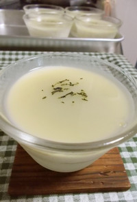 緑茶（煎茶）の簡単ムース風デザート♡