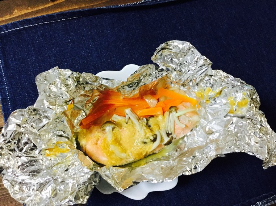 糖質OFF！！ 鮭の味噌バターホイル焼の画像
