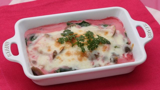 クリーミーピンクカレーのグラタン レシピ 作り方 By Princesspc クックパッド