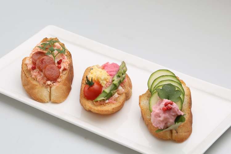 ピンクカレーの花壇ブルスケッタ レシピ 作り方 By Princesspc クックパッド 簡単おいしいみんなのレシピが374万品