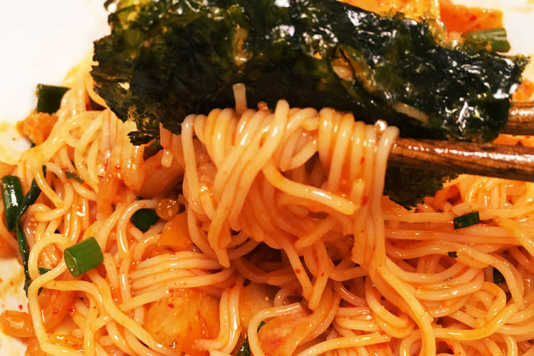 混ぜ混ぜ甘辛そうめんキムチ味 レシピ 作り方 By スパコパ クックパッド