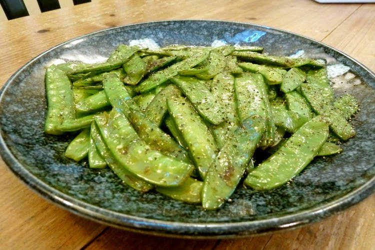 大量消費に 簡単絹さやのバター醤油炒め レシピ 作り方 By Kouayaa クックパッド 簡単おいしいみんなのレシピが352万品