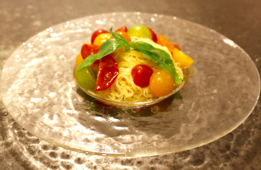 箱根西麓三島野菜の冷製トマトパスタ♪の画像