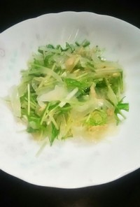 下中産新玉葱とツナの水菜ちゃんサラダ