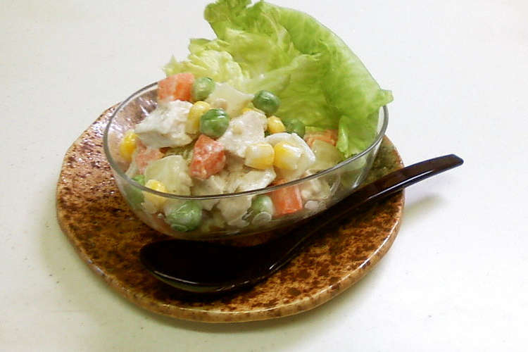 サラダチキンで簡単コロコロサラダ レシピ 作り方 By ちぃくぅぴぃ クックパッド 簡単おいしいみんなのレシピが358万品
