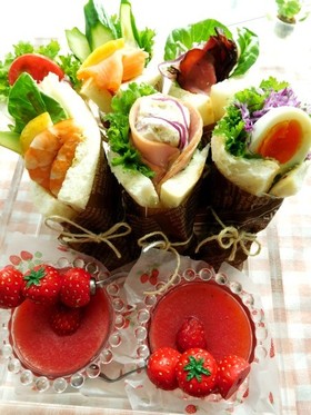 6種類のサンドらずでピクニック弁当