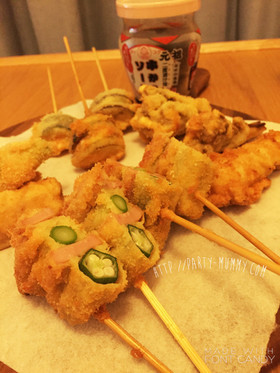 オリーブオイルでヘルシー串揚げ♪