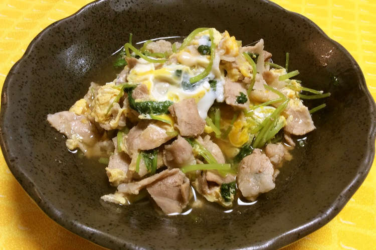豚肉と三つ葉の卵とじ レシピ 作り方 By Maki Mama クックパッド 簡単おいしいみんなのレシピが354万品