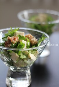 豆腐と水菜の梅サラダ