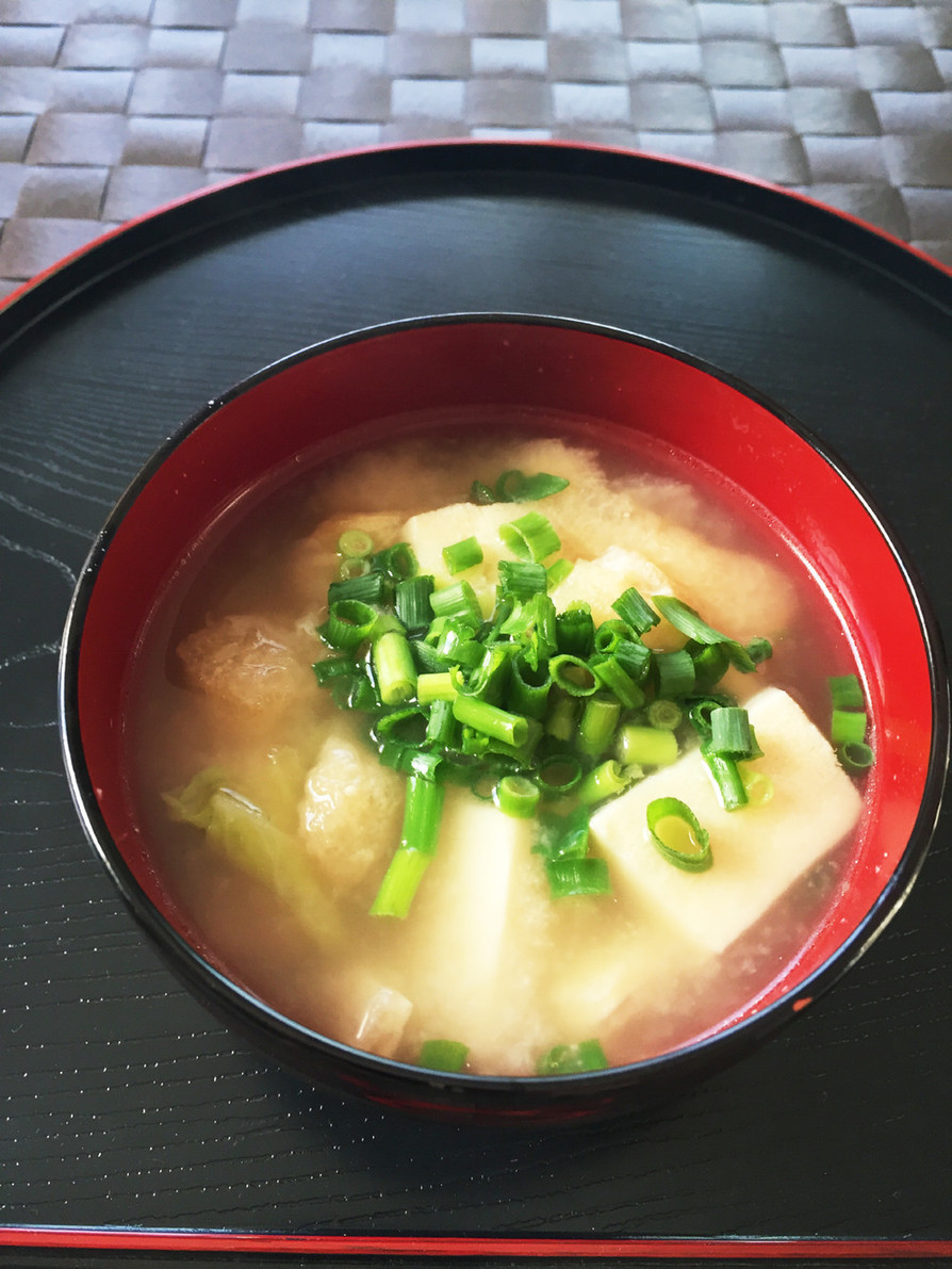 高野豆腐★母の味いりこだしのお味噌汁の画像