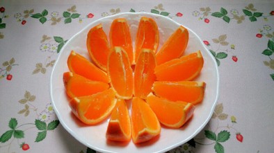 食べやすい！！オレンジの切り方(^ー^)の写真
