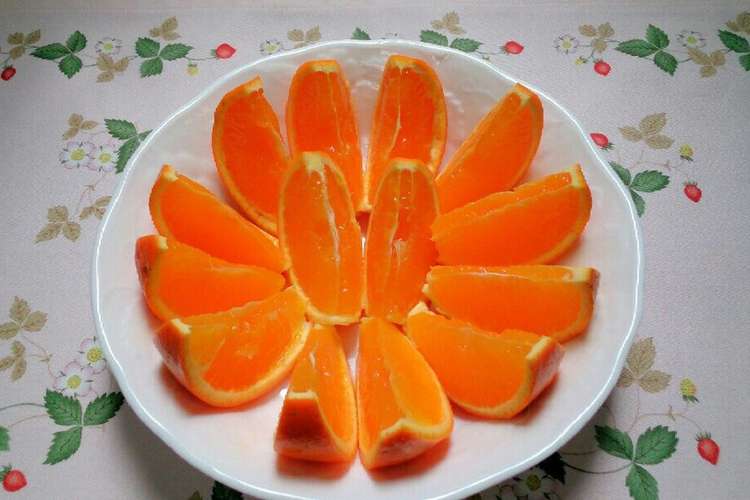 食べやすい オレンジの切り方 ー レシピ 作り方 By じゅびにゃん クックパッド