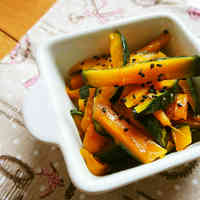 レンジで簡単☆かぼちゃの塩きんぴら。