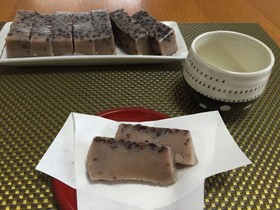 牛乳パックで簡単♪小豆ういろう