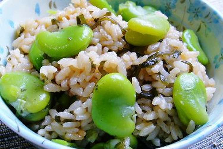 そら豆と塩昆布の炊き込みごはん レシピ 作り方 By おおたわ歩美 クックパッド 簡単おいしいみんなのレシピが354万品