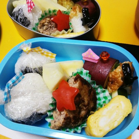 普通の幼稚園のお弁当。少食の子向け